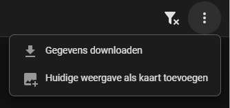 Contextmenu met Gegevens downloaden optie